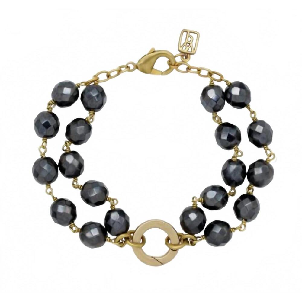 NEW WAXING POETIC women's ensemble bracelet in hematite
